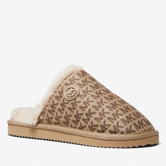 Janis Faux Fur-Lined Logo Jacquard Slipper - Picture 2 of 6